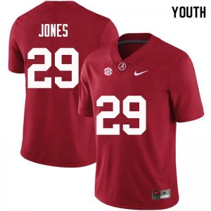 NCAA Youth Alabama Crimson Tide #29 Austin Jones Stitched College Nike Authentic Crimson Football Jersey MI17X56KP